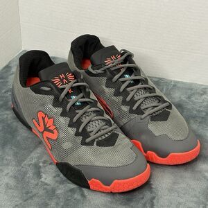 Salming Men's Hawk Squash/Handball Indoor Sports Shoes. Gunmetal/Lavared Size 13
